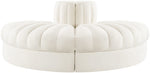 Rummi - Velvet Performance Fabric Upholstered 2 Piece  Rounded Modular Loveseat