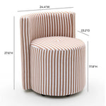 Alyssa - Striped Rolling Desk Chair
