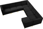 Alina - 8 Piece Velvet Modular Sectional