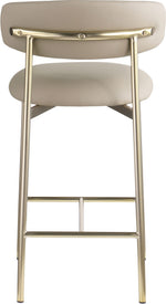 Lupita - Counter Stool With Brushed Gold Frame (Set of 2)