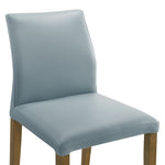 Elyza - Full Back Top Grain Leather Upholstered Wood Dining Chairs (Set of 2)