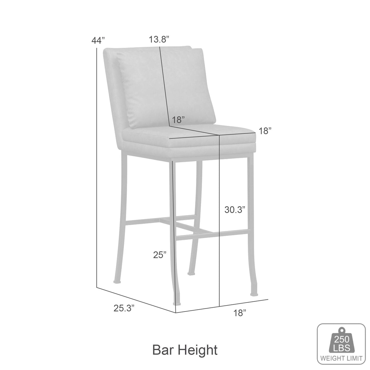 Winslow -  Metal Barstool