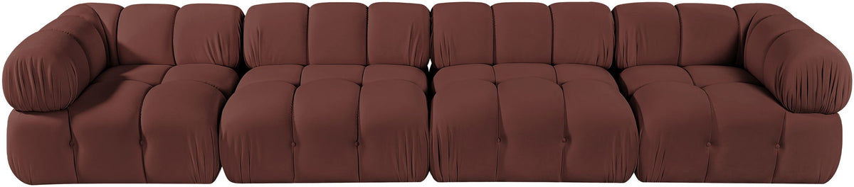 Orin - Fabric Velvet 4 Piece Modular Sofa