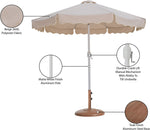Amalfi - Patio Umbrella - Light Brown Base / White Pole
