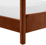 Salina - Velvet Upholstered Bed - Cognac