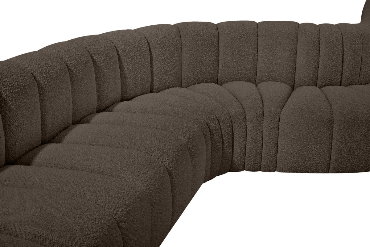 Arc - Boucle Fabric 7 Piece Modular Sofa