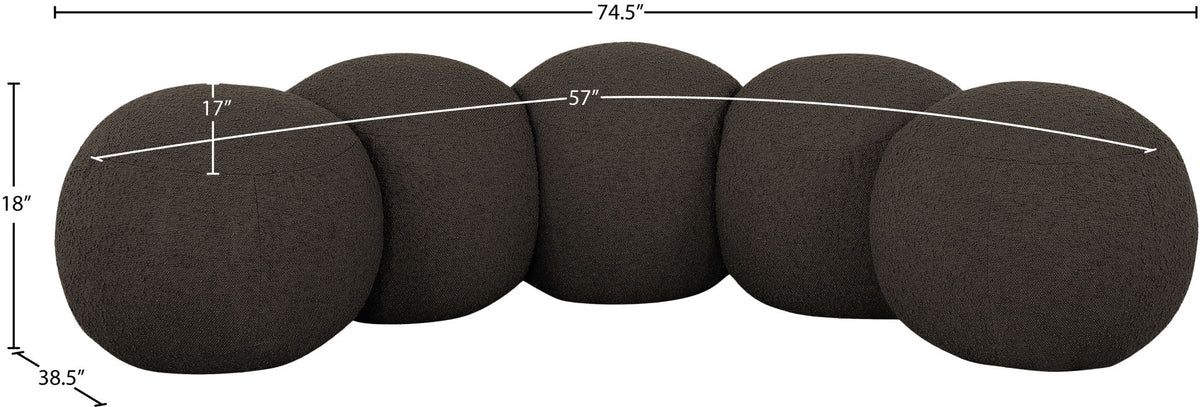 Apollo - Boucle Fabric Bench