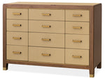 Melange - Zurich Accent Drawer Chest - Beige / Medium Walnut