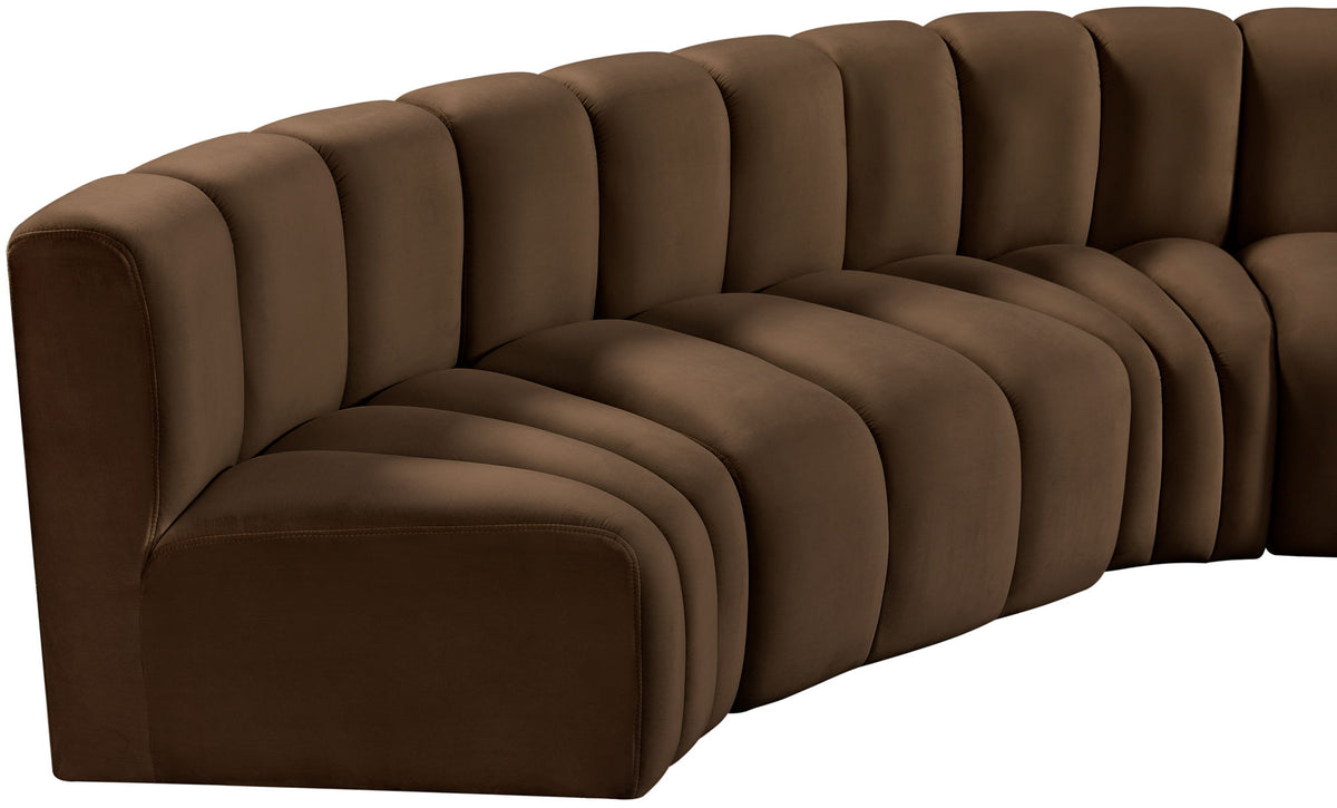 Arc - Velvet 7 Piece U-Shaped Modular Sofa