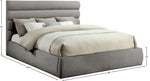 Adam - Chenille Fabric Bed With 52" Headboard