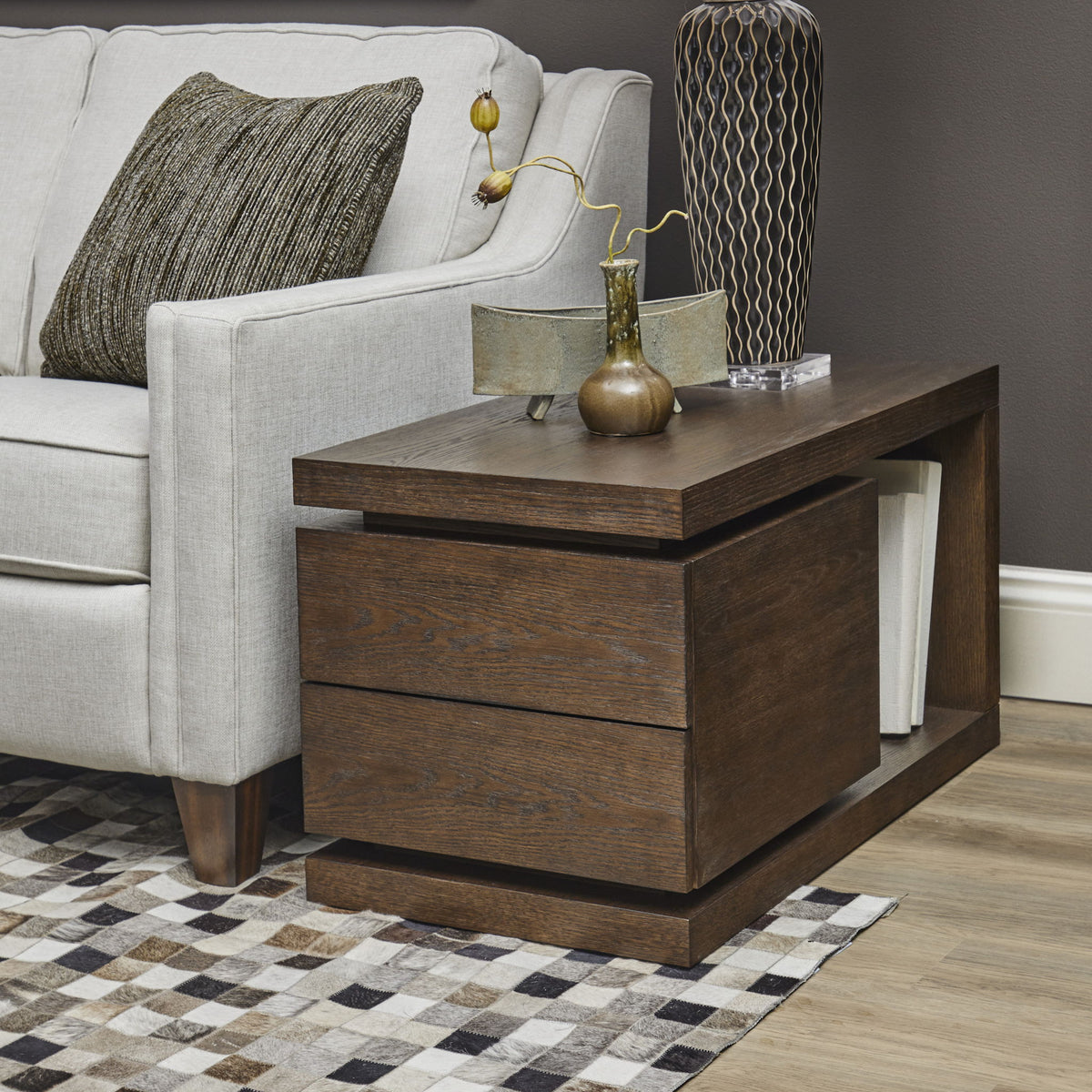 Athens - End Table - Chocolate Brown
