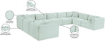 Shaggy - 9 Piece Modular U-Shaped Sectional