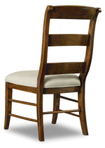 Archivist - Ladderback Side Chair - Beige / Dark Brown