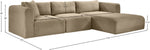 Shaggy - Fabric 3 Piece Modular Sectional
