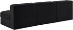 Rummi - Velvet Performance Fabric Upholstered 3 Piece Modular Armless Sofa