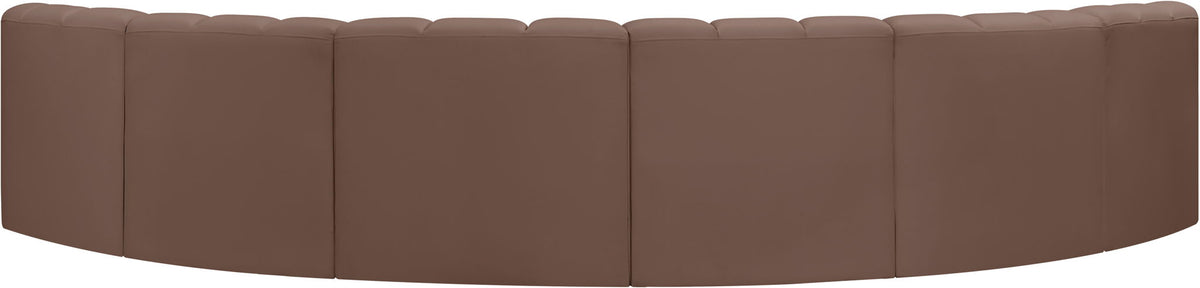 Arc - Faux Leather 6 Piece U-Shaped Modular Sofa