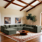 Stellar - 7 Piece Chenille Fabric Upholstered Modular Sectional