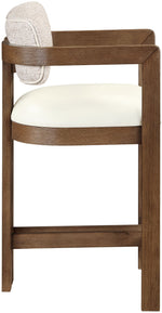 Ravina - Upholstered Counter Stool With Stained Brown Base