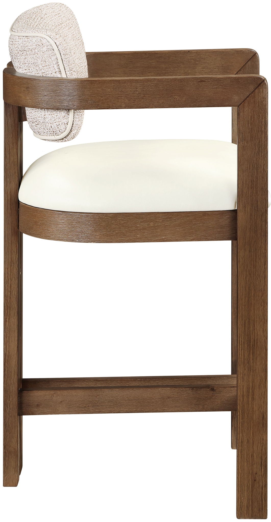 Ravina - Upholstered Counter Stool With Stained Brown Base