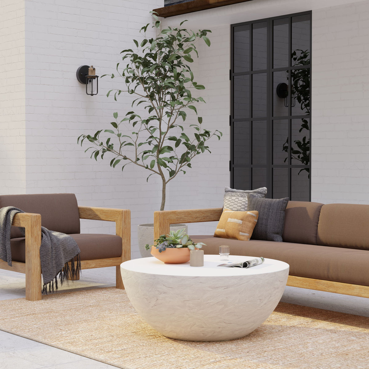 Bazaar - Antique Bowl Coffee Table - Beige