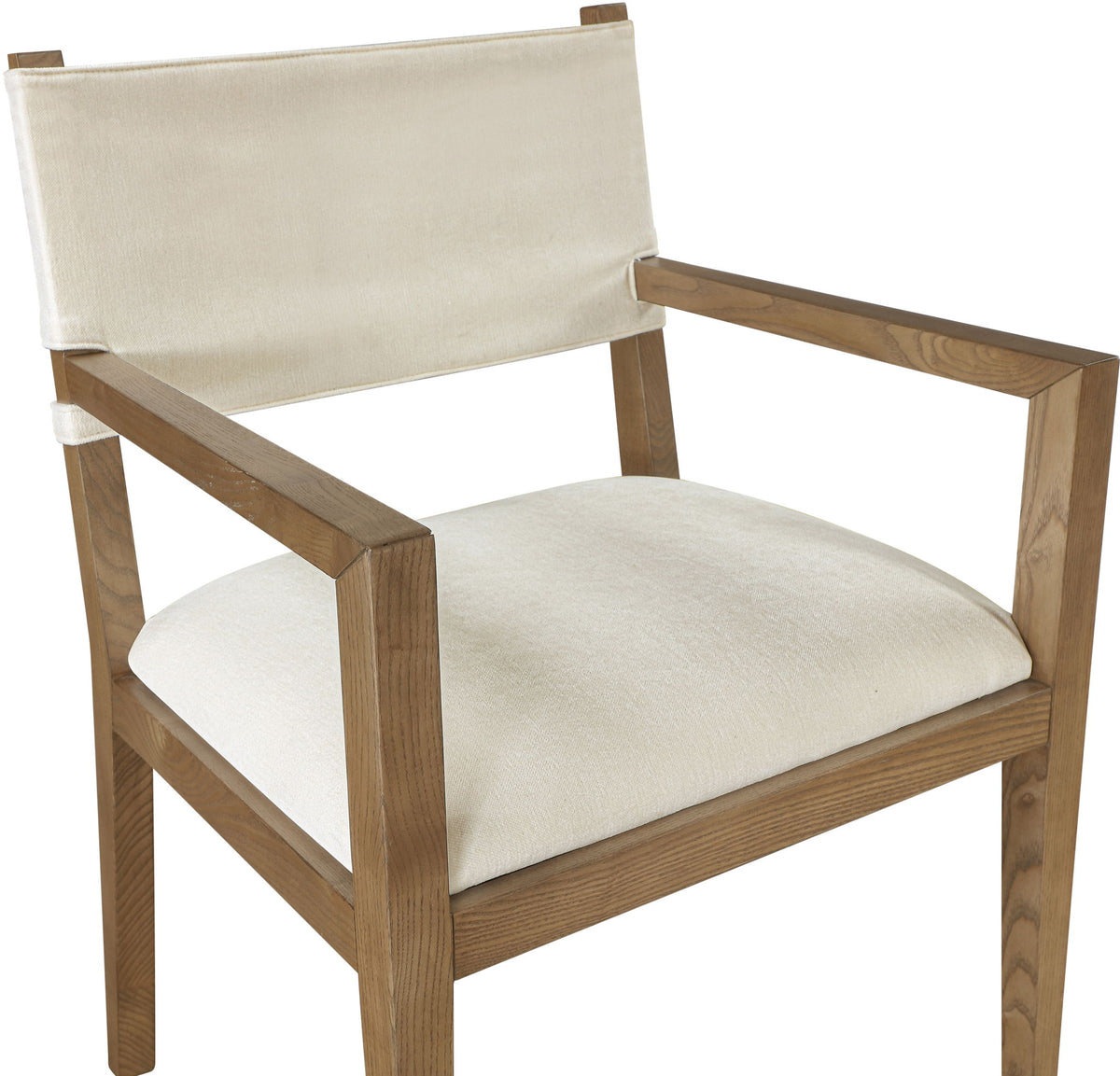 Avon - Linen Textured Performance Fabric Dining Arm Chair