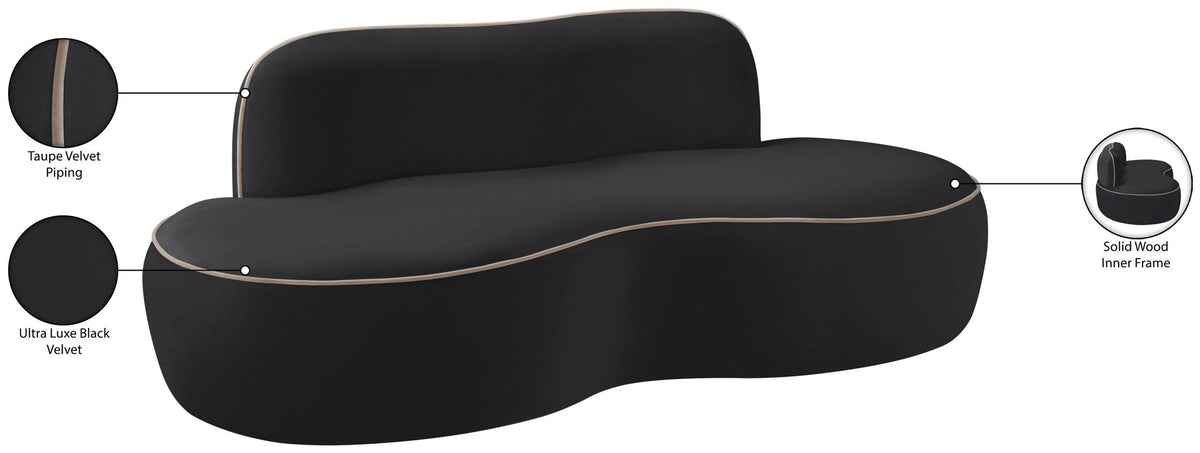 Swerve - Velvet 77" Upholstered Loveseat