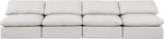 Indulge - Faux Leather 4 Seat Modular Armless Sofa