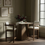Ravina - Upholstered Counter Stool With Stained Brown Base