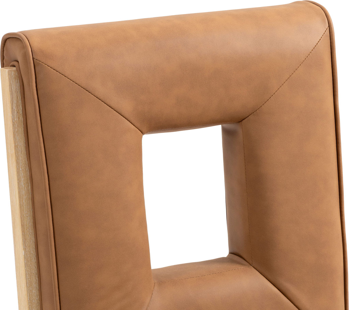 Gwendolyn - Faux Leather Dining Side Chair With Natural Frame (Set of 2)
