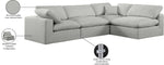 Comfy - 4 Piece Linen Fabric Modular Armless Sectional