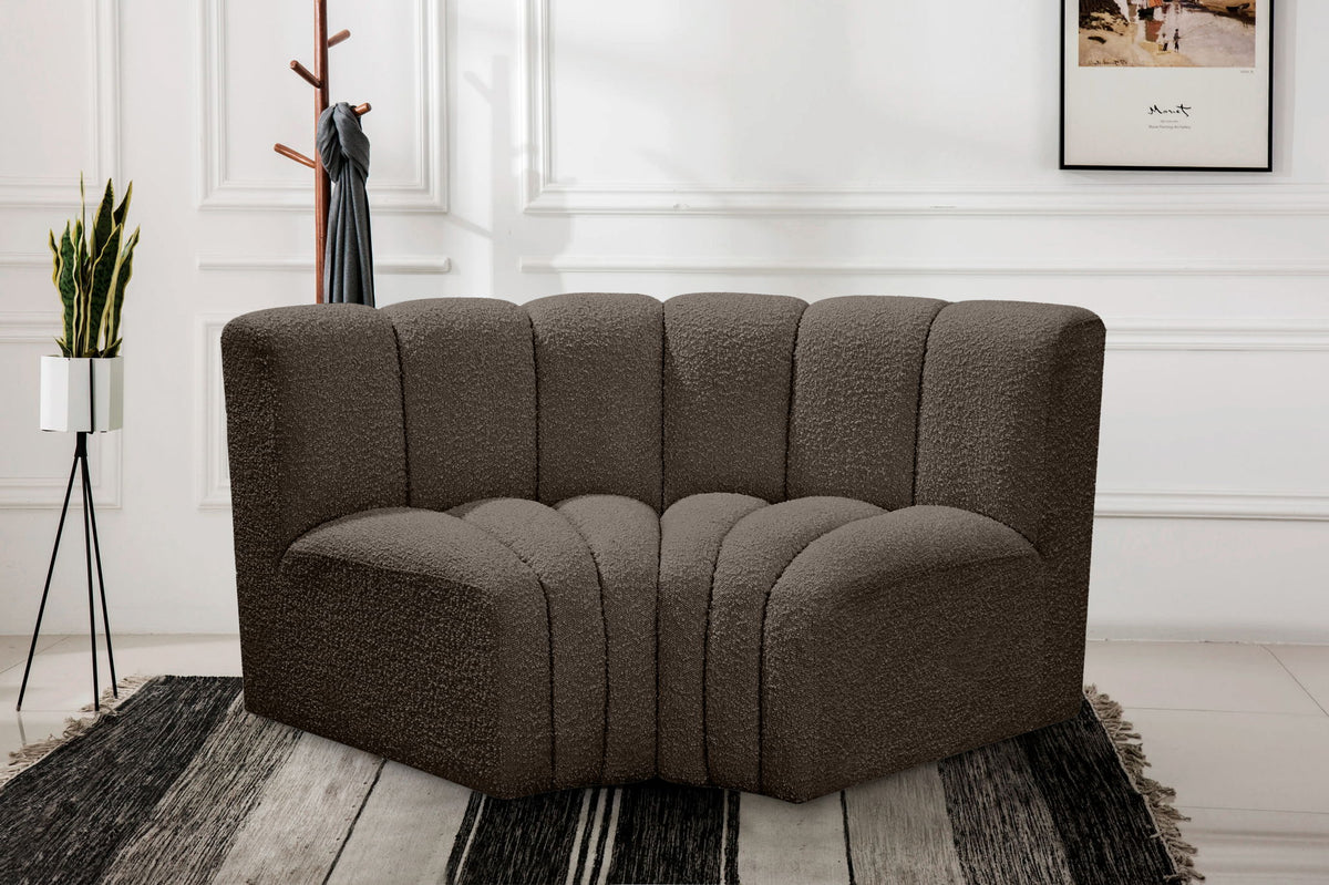 Arc - Boucle Fabric 2 Piece Modular Sofa