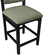 Roundhill - Faux Leather Counter Stool - Black Frame