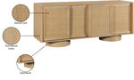 Windsor - Rubberwood Sideboard / Buffet - Natural