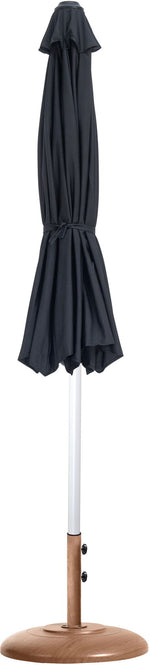 Fiji - Aluminum Patio Umbrella With Round Teak And White Base