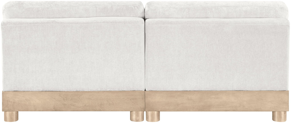 Turin - Chenille Fabric Upholstered Modular Sectional - White