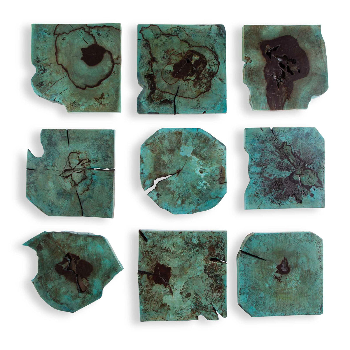 Bahati - Wood Wall Decor (Set of 9) - Blue