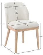 Valeo - Linen Textured Fabric Upholstered Dining Chair (Set of 2) - Painted Natural Base