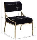 Bastille - Upholstered Dining Side Chair (Set of 2) - Brass Frame