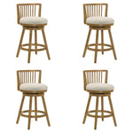 Harper - 30" Amber Glow Bar Height Rubberwood Swivel Barstool