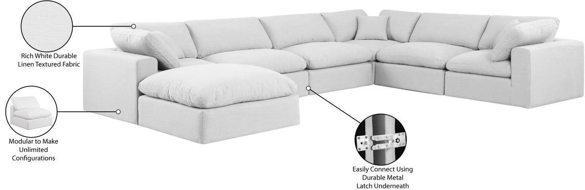 Comfy - 7 Piece Linen Modular Sectional With Chaise