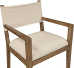 Avon - Linen Textured Performance Fabric Upholstered Dining Arm Chair