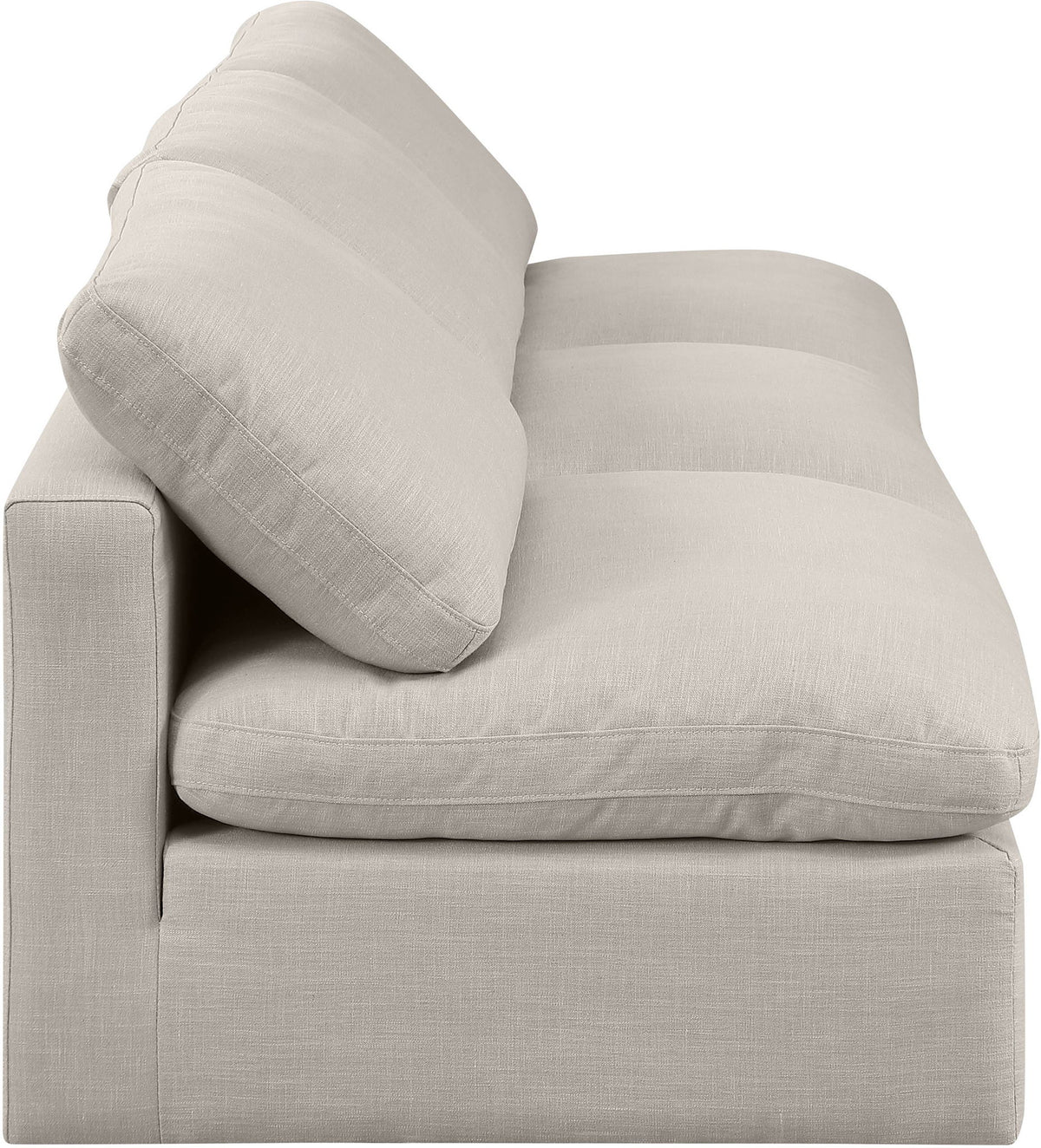 Indulge - Linen 3 Seat Modular Armless Sofa