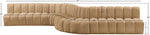 Arc - Velvet 8 Piece Curved Modular Sofa