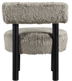 Ambre - Vegan Shearling Fabric Upholstered Accent Chair - Taupe