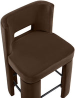 Zuno - Velvet Performance Fabric Upholstered Counter Stool (Set of 2)
