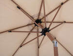 Amalfi - Patio Umbrella - Black Base / Light Brown Pole