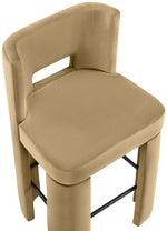 Zuno - Velvet Performance Fabric Upholstered Bar Stool (Set of 2)