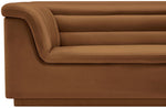 Cascade - Velvet Loveseat - Saddle