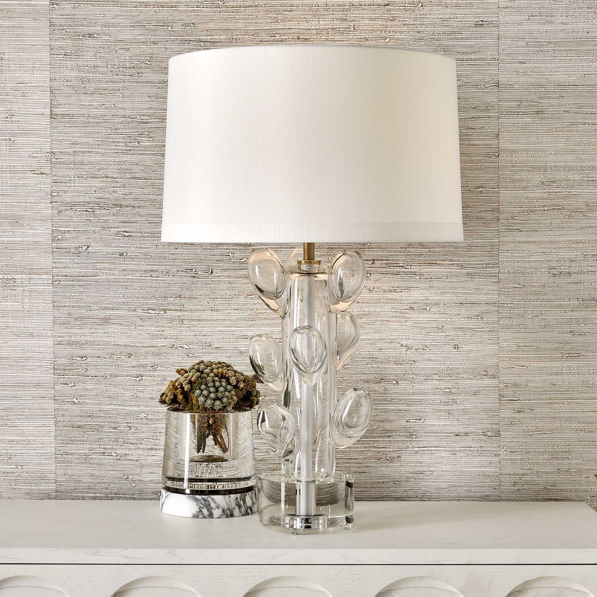 Clear Bloom - Table Lamp - White