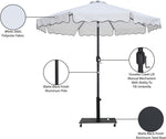 Amalfi - Aluminum Patio Umbrella - Black Base / Black Pole